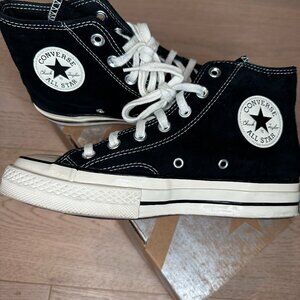 Converse Chuck 70 Heritage Suede 'Black' Womens: 7.5